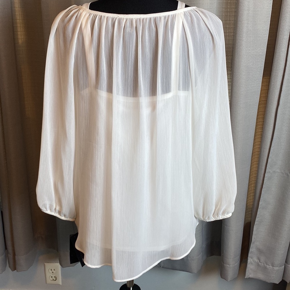 AB Studio Women’s 2 pc Tank & Blouse White sz L NWT - Picture 5 of 12